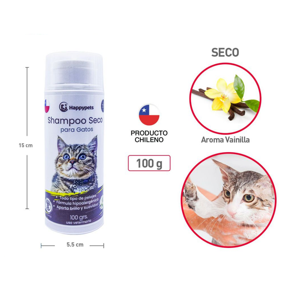 Shampoo seco para gatos